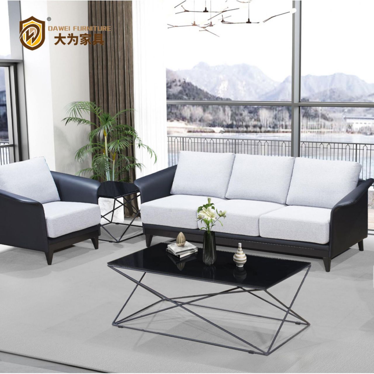 家居沙發(fā) 西皮牛皮沙發(fā) 客廳沙發(fā)DWDA8140